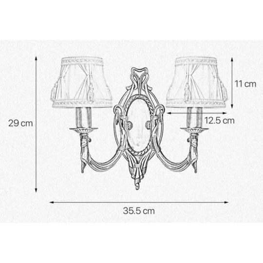 elegans luxus arany lampa bronz falikar dupla izzos mediterran kastely dsiszes luxus arany villa polgari vilagitas bronz sargarez textil ernyo haloszoba nappali meretek.jpg